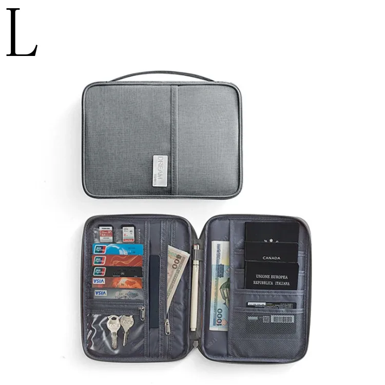 portefeuille de voyage porte-passeport familial multi-poches étui à documents étanche organisateur accessoires de voyage sac à documents porte-carte