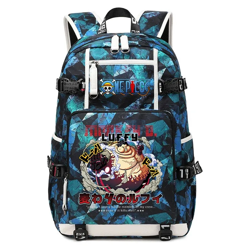 sac à dos d'école décontracté imprimé anime luffy, grande capacité, sac à livres pour garçons et filles, voyage, sport