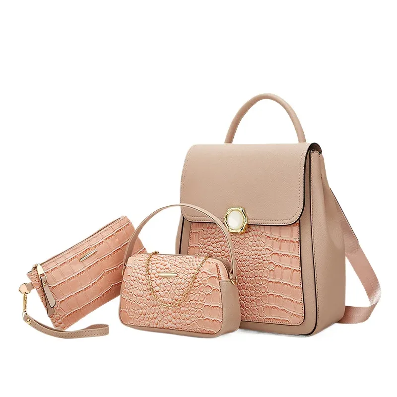 ensemble de sacs à dos pour femmes, 3 pièces, style coréen, sac de voyage scolaire tendance