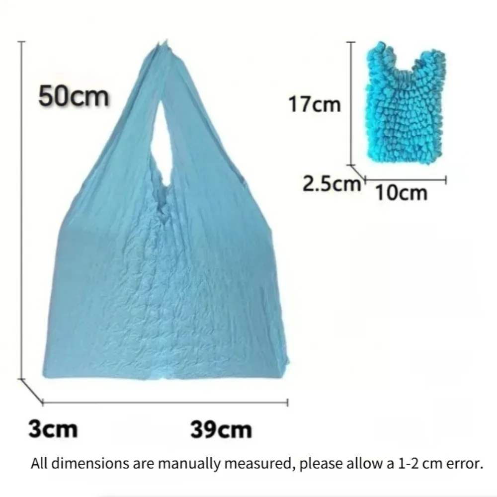 nouveau sac à bulles pliable et extensible, mini sac de courses plissé, grande capacité, sac à main élastique portable, sac de rangement