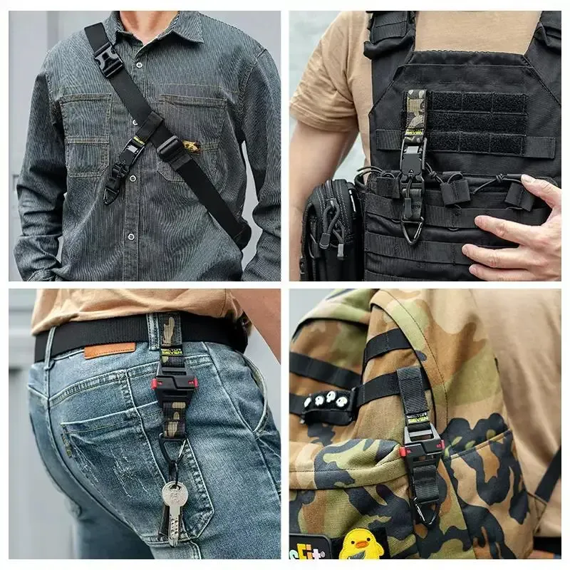 fermoir à crochet de ceinture à dégagement rapide dulmagnetic, accessoires de sac à dos de survie en plein air, cintre de sangle de sac techwear, multifonction