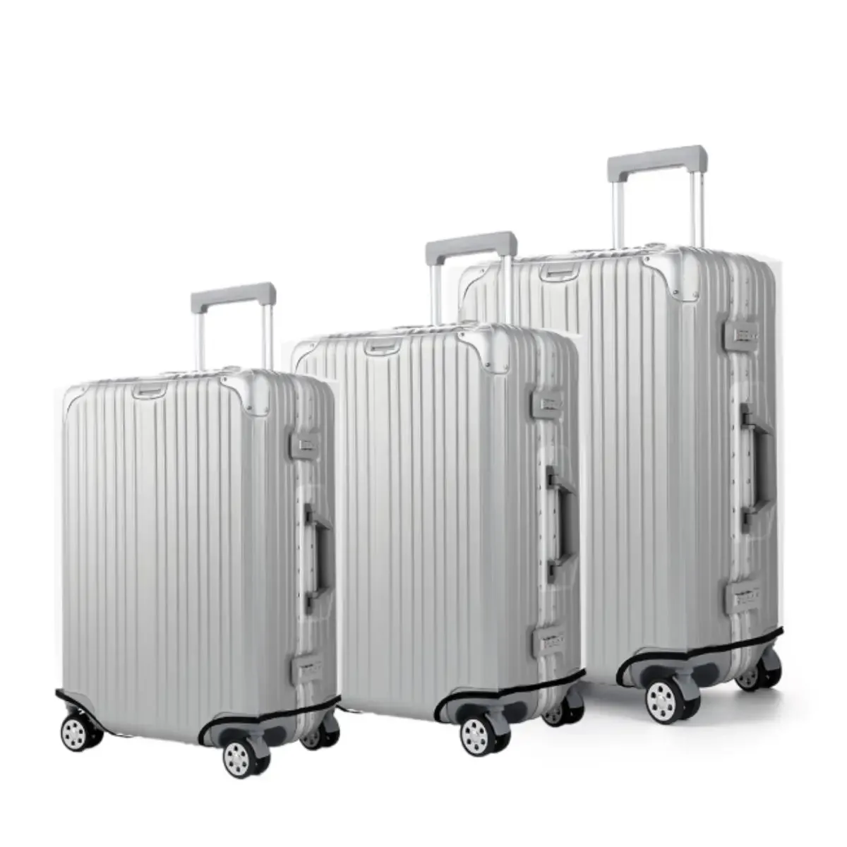 Protecteur de housse de bagage transparent épais, housses de bagages en PVC 18 "20" 22 "24" 26 "pour valise étanche à la poussière anti-rayures