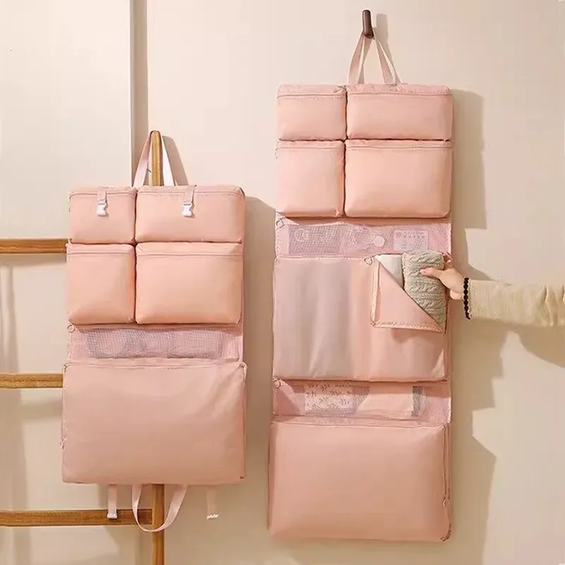 Sac de rangement de voyage pliable pour sous-vêtements, sac séparé multifonctionnel suspendu, sac de rangement pour vêtements, paquet d'organisation de bagages