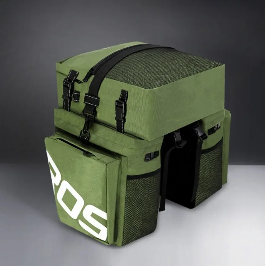 2026 sac de vélo 50l nylon vélo support arrière coffre vélo bagages siège arrière sacoche réfléchissant cyclisme stockage vélo accessoires