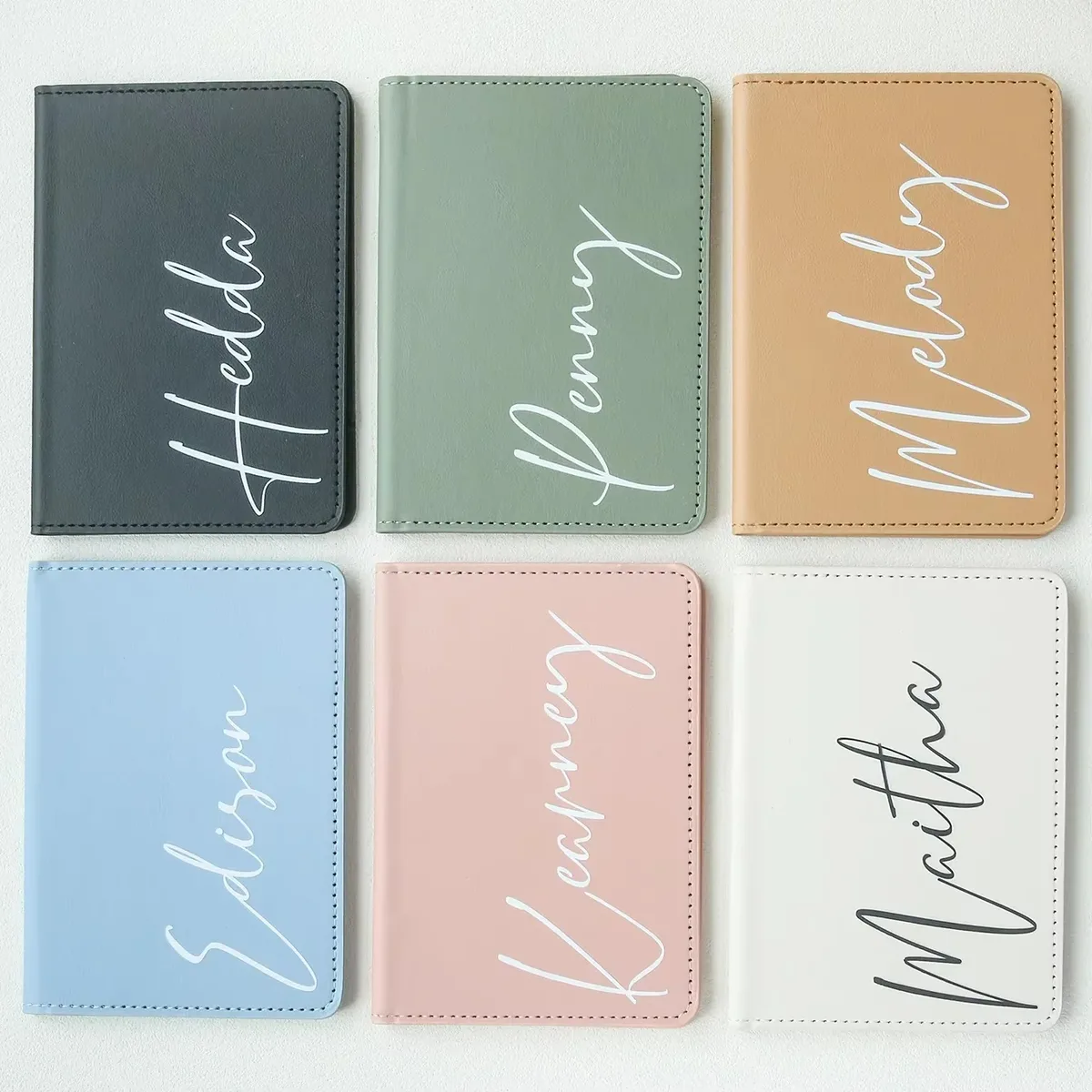 housse de passeport en cuir personnalisée avec nom, porte-documents et cartes chic avec monogramme personnalisé, accessoire de voyage unique, cadeaux de noël