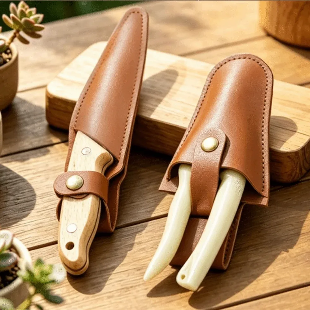étui de rangement en cuir pu pour ciseaux, avec passant de ceinture, housse de protection pour pinces à cuir, support portable pour ciseaux de jardin à boucle boutonnée