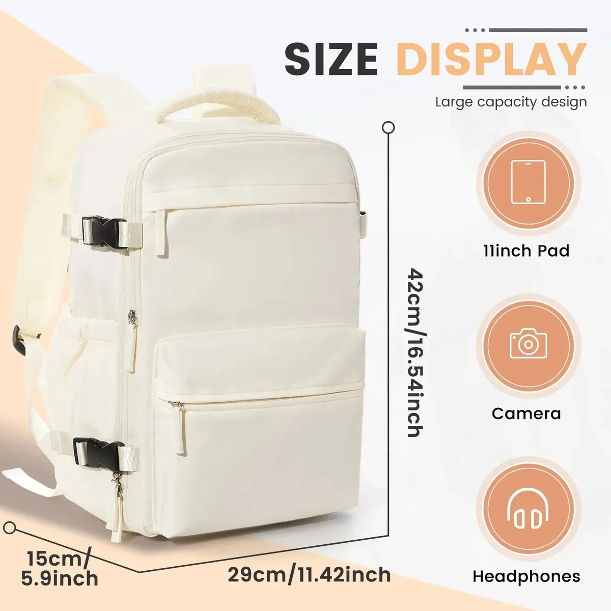 sac de cabine ryanair 40x20x25, sac à dos de compression sous vide pour homme, bagage à main, sac à dos pour ordinateur portable, sac de rangement sous vide pour vêtements 42x29x15