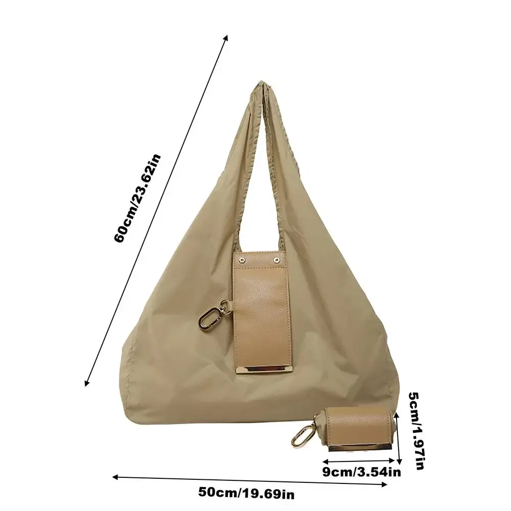 sac de courses pliable, sac fourre-tout réutilisable, mini sac extensible, léger, écologique, porte-clés, sac réutilisable de grande capacité