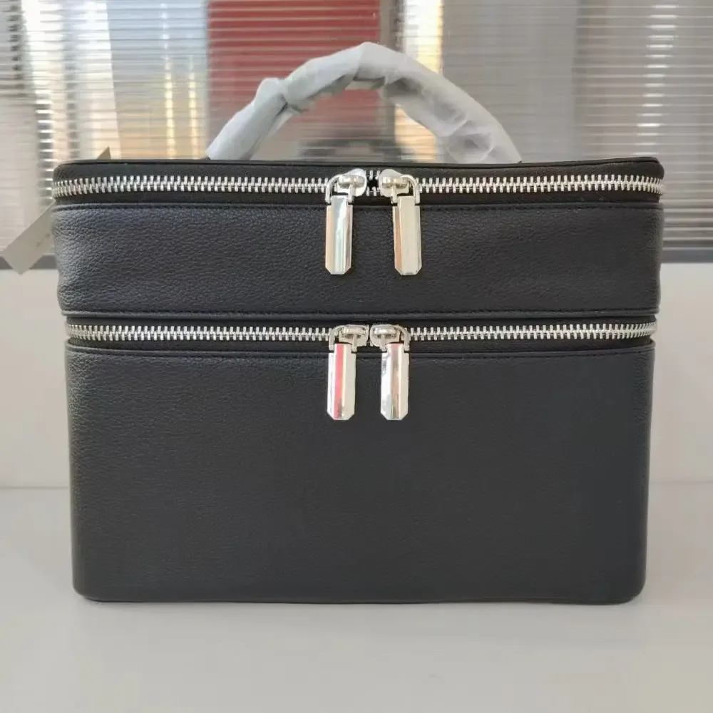 Sac de Cosmétiques en PU, Solution de Rangement Imperméable, Grande Capacité, Motif Esthétique, Sac de Toilette de Voyage