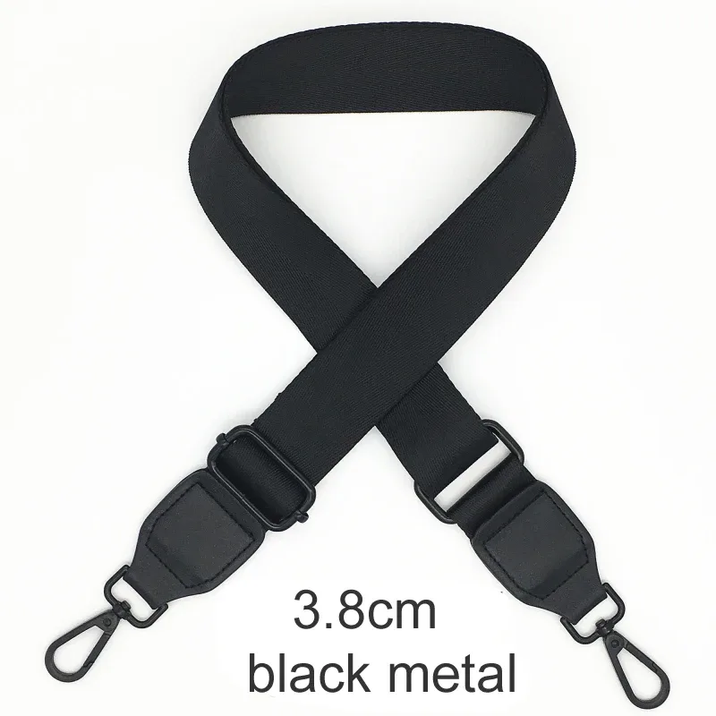 sangles de sac de couleur noire pour femmes, sacoches à bandoulière, ceinture large réglable, accessoires de pièces de sac à bandoulière