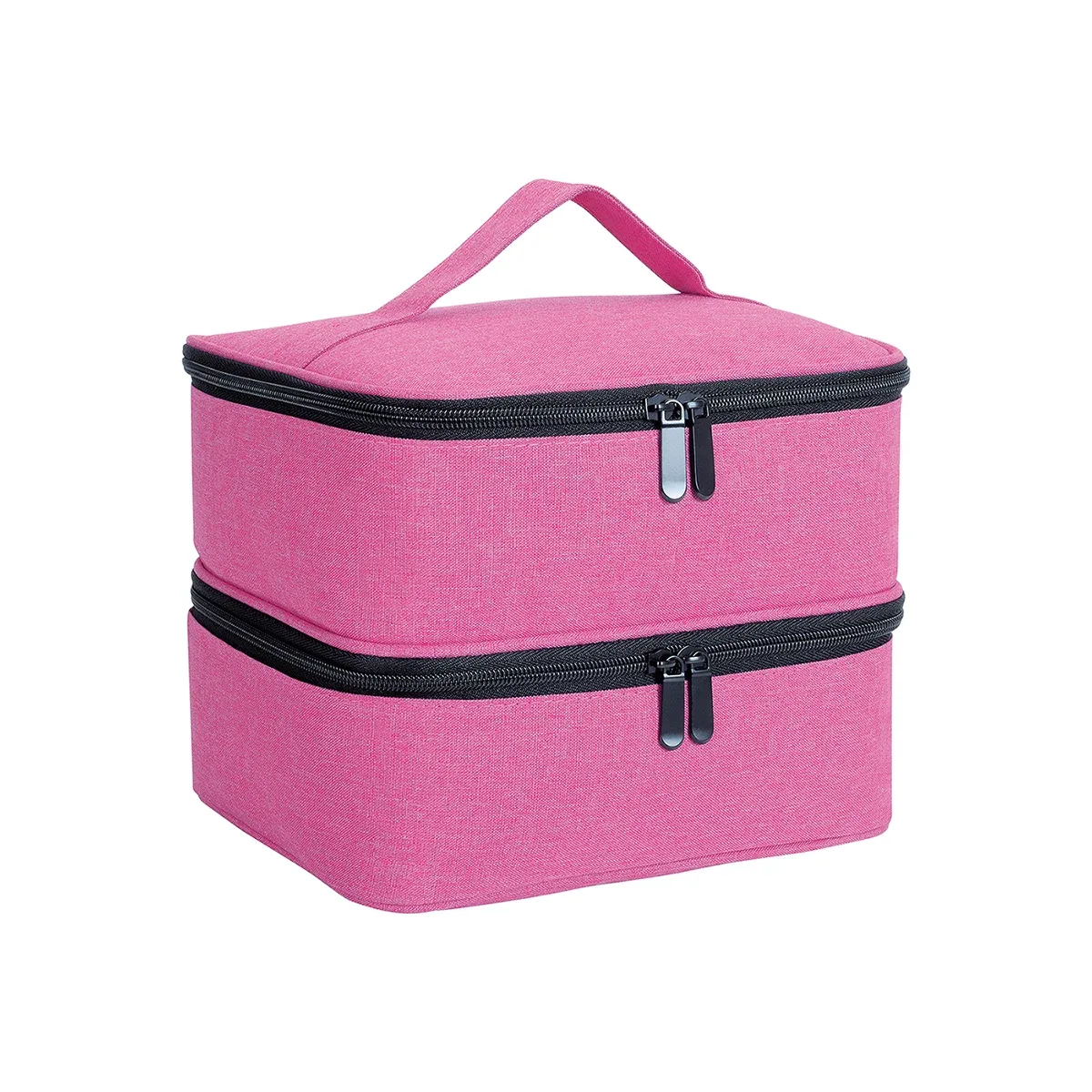 organisateur de vernis à ongles, sac fourre-tout de rangement cosmétique double couche portatif pour les amateurs d'ongles, peut stocker des outils à ongles, du gel de vernis à ongles, d