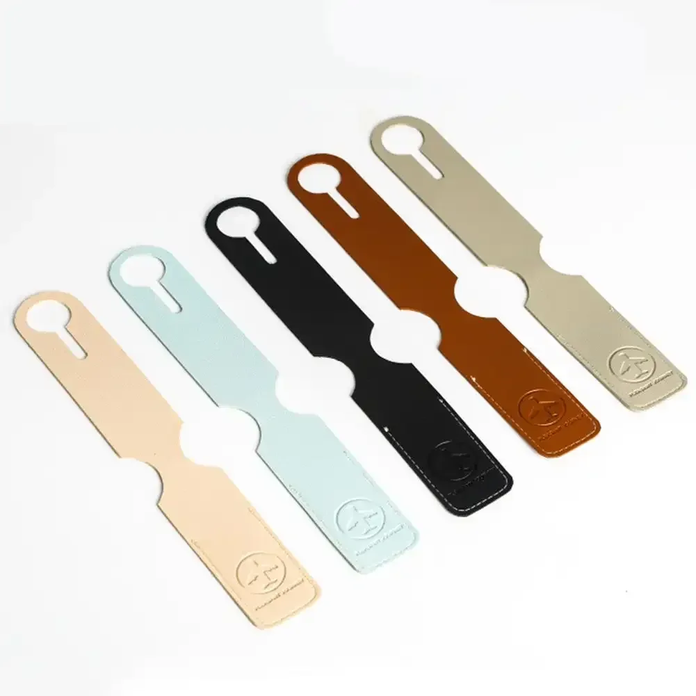 étiquette de bagage en cuir pu, identifiant de valise de bagage créatif, support d'identification, étiquettes d'embarquement, étiquette portable, accessoires de voyage