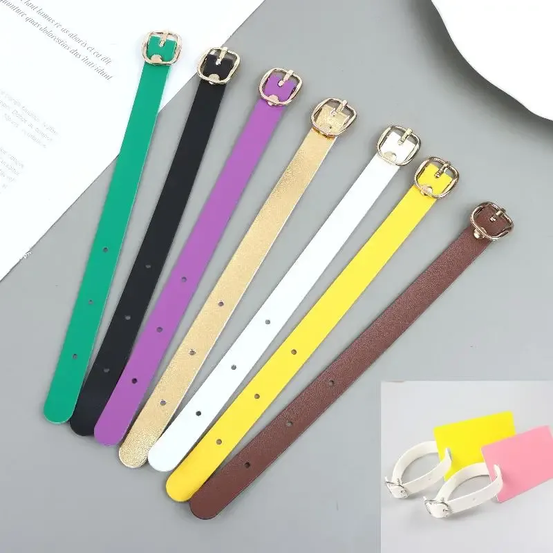 sangles multicolores pour étiquettes de bagages en pu, boucles en alliage, étiquette de bagage imperméable, ultra légère, résistante à l'usure, pour voyage d'affaires