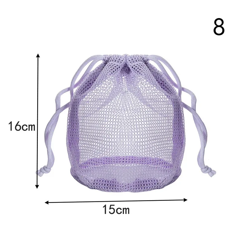 pochette de rangement en maille de nylon avec cordon de serrage, 1 pièce, pochette de voyage et d'activités de plein air polyvalente pour produits numériques, trousse de maquillage