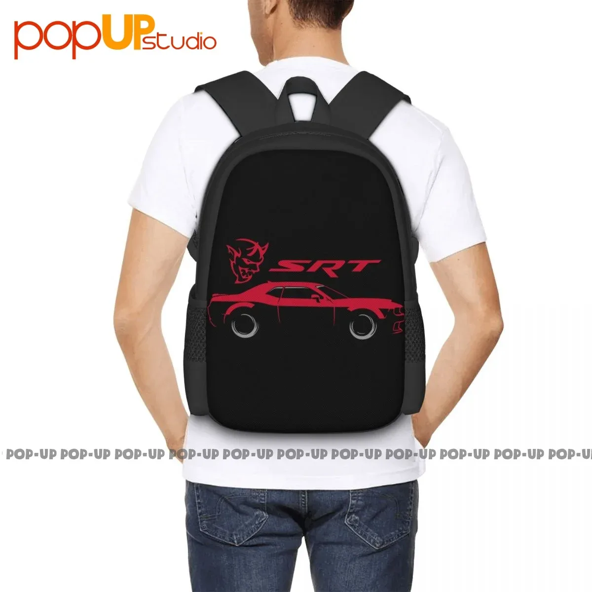 sac à dos de grande capacité dodge challenger demon srt muscle car hellcat racing speed, cute cupper friendly