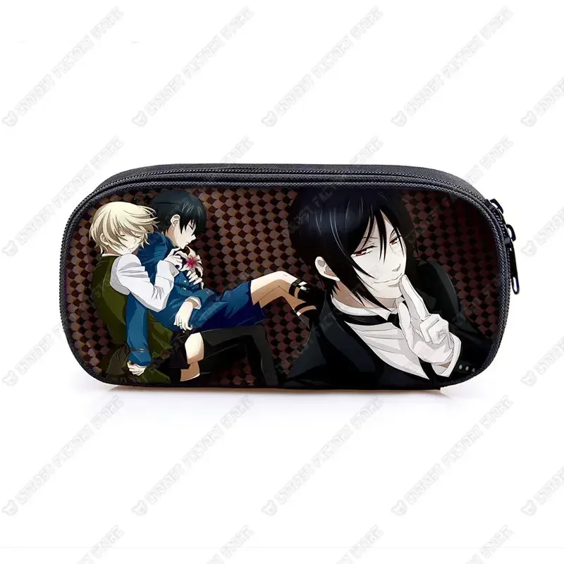 trousse à cosmétiques anime black butler, sac à crayons, sacs de papeterie pour garçons et filles, porte-crayons pour enfants, fournitures scolaires