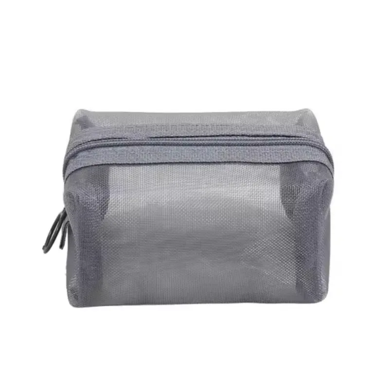 mini sacs cosmétiques en maille de nylon transparente, jolies petites pochettes pour femmes pour rouge à lèvres et maquillage, étui organisateur pour câbles de données, clés et écouteurs.