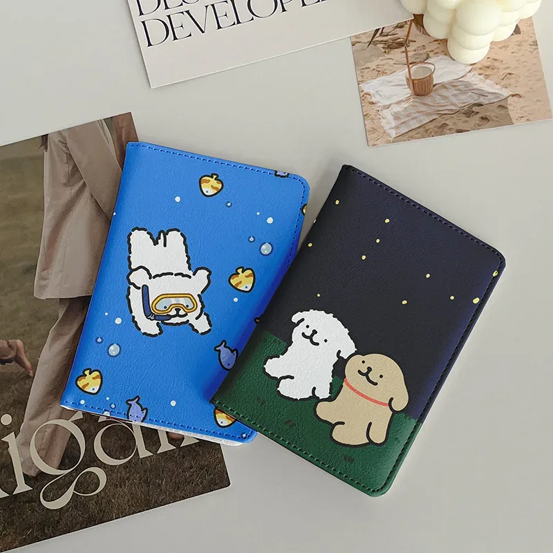 couverture de passeport pour chien graffiti, porte-passeport pour femmes, accessoires de voyage, stockage de billets d'identité portables, carte bancaire, portefeuille pour passeport, nouvelle collection