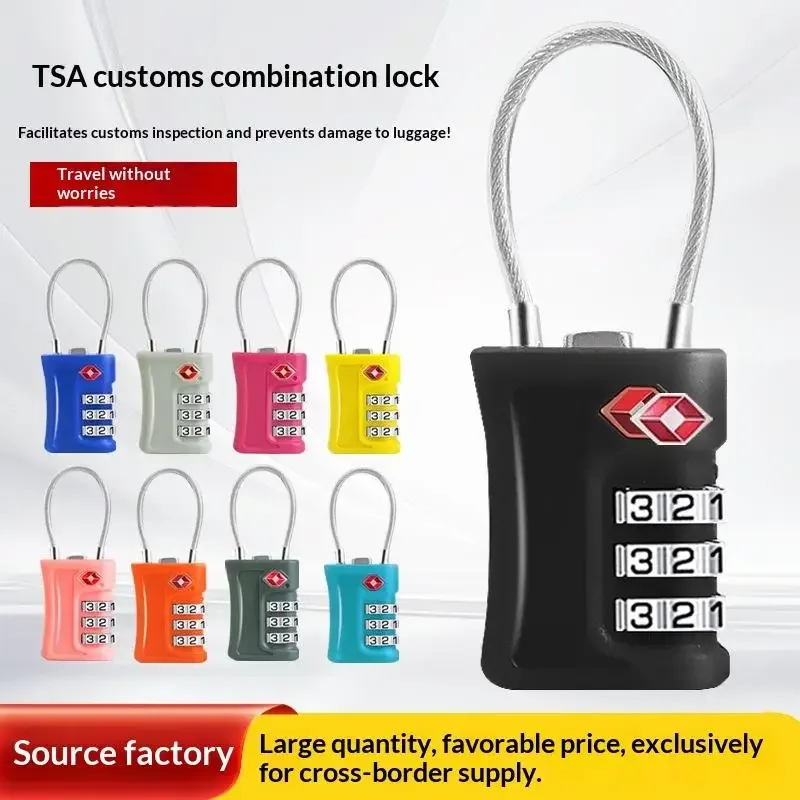 nouveau 2026 – cadenas de voyage tsa à code à 3 chiffres modifiable en alliage de zinc, portable, pour valise, sac à dos et bagages