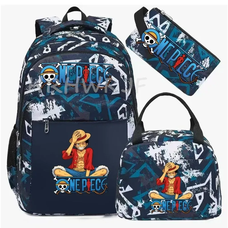 sac à dos one piece monkey d luffy, sac à dos de loisirs unisexe, sac de voyage pour ordinateur portable, sac d'école léger et décontracté, mochilas