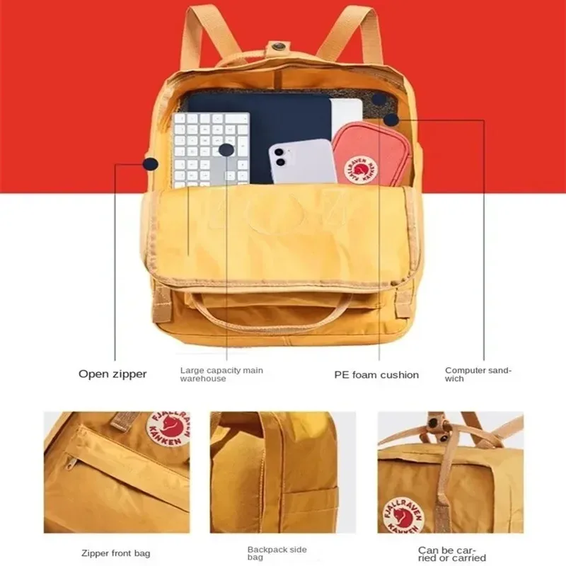 sac à dos fox pour ordinateur, sac d'école pour étudiants, sac de transport simple et tendance, sac à bagages léger de grande capacité, sac de voyage