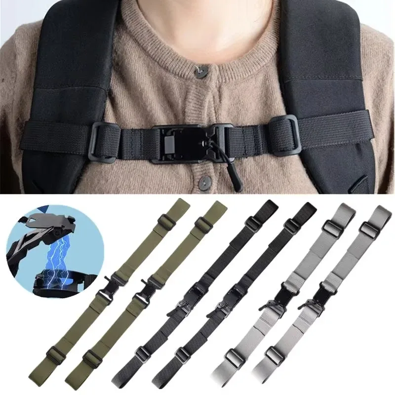 sangle magnétique pour sac à dos, sangle de poitrine détachable facilement, sangle d'épaule réglable, accessoires de sangle pour sac tactique de camping en plein air