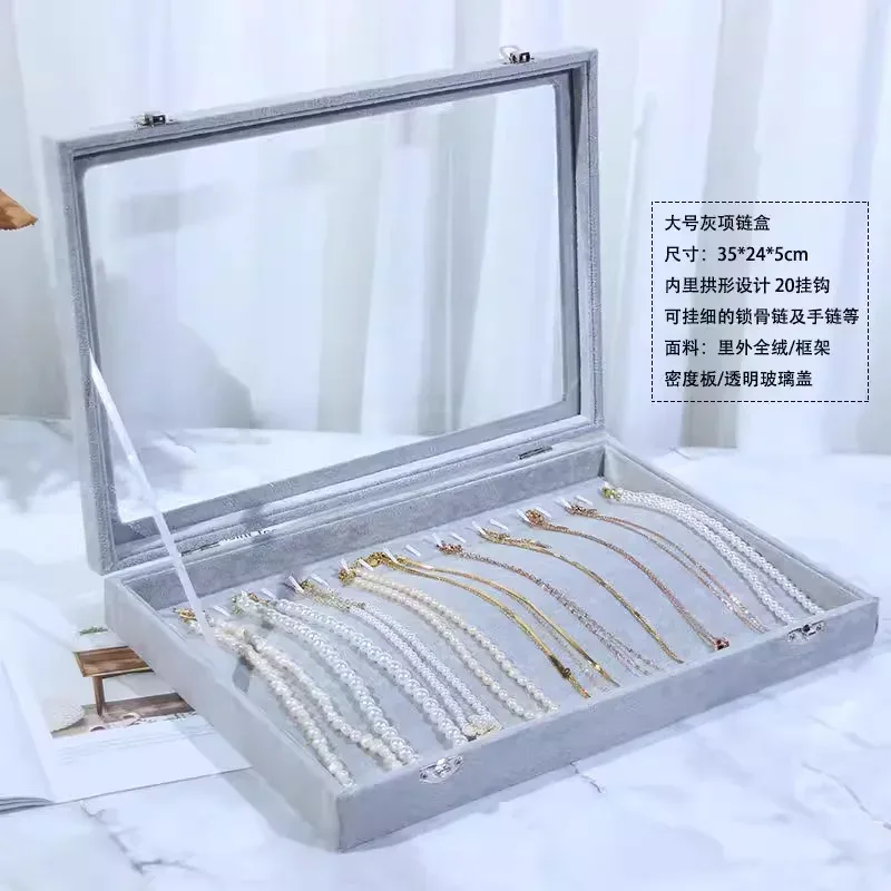 boîte à bijoux de grande capacité, présentoir à motif en bois, étui de rangement pour accessoires précieux, style vintage, matériau rigide