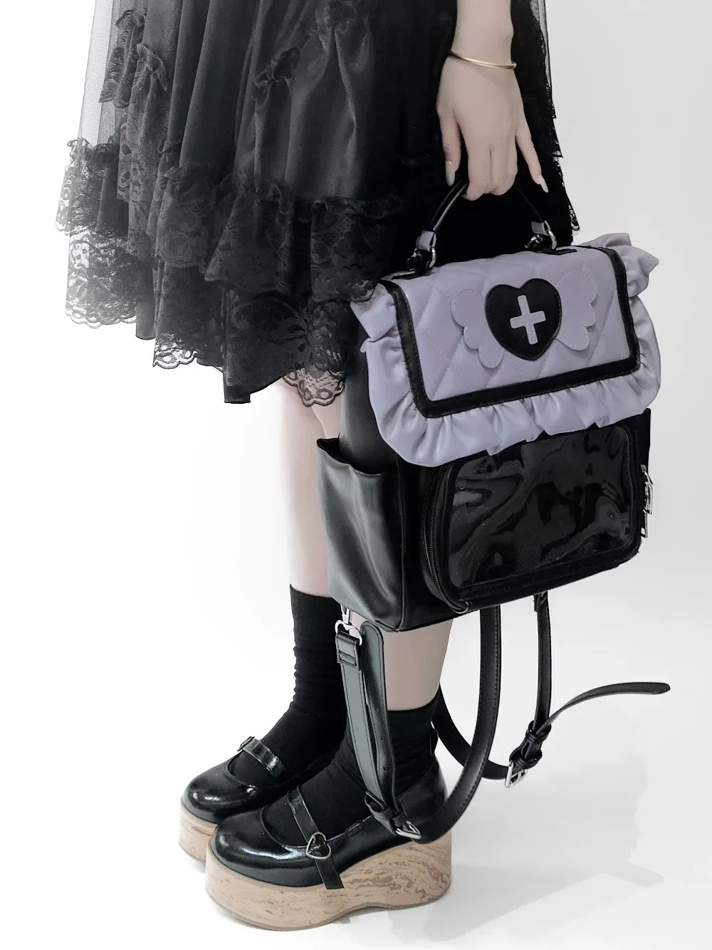 transparent ita mochilas mujer original carré mochila hit couleur design sac multi-fonction sac à dos doux cool sacs pour femme