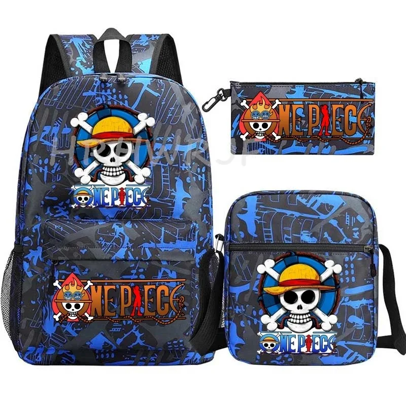 sac à dos one piece avec sacs à bandoulière monkey d luffy, sac à dos pour ordinateur portable, sac de voyage pour étudiants, sac à dos lavable