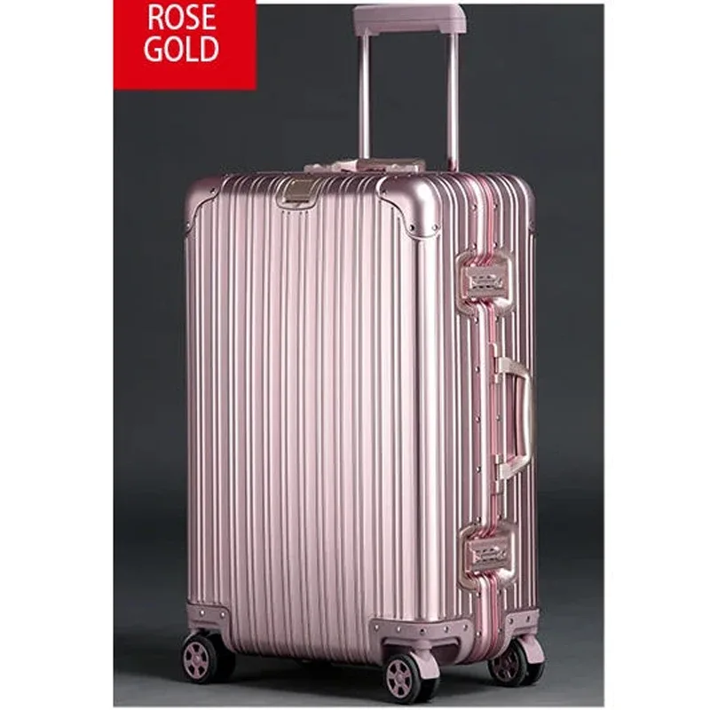 valise de voyage épaisse tout en aluminium de grande capacité de 32 pouces, cabine de voyage, valise en métal de 20 à 32 pouces, serrure douanière tsa