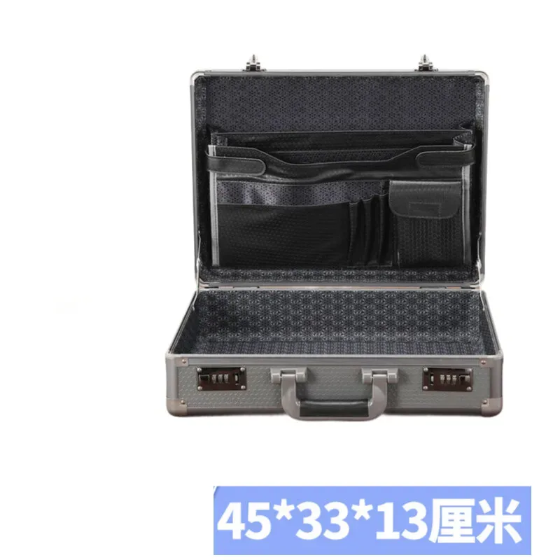 mallette rigide d'affaires avec serrure-boîte de sécurité de bureau coffre-fort pour documents pour fichiers, certificats, espèces, valise portable
