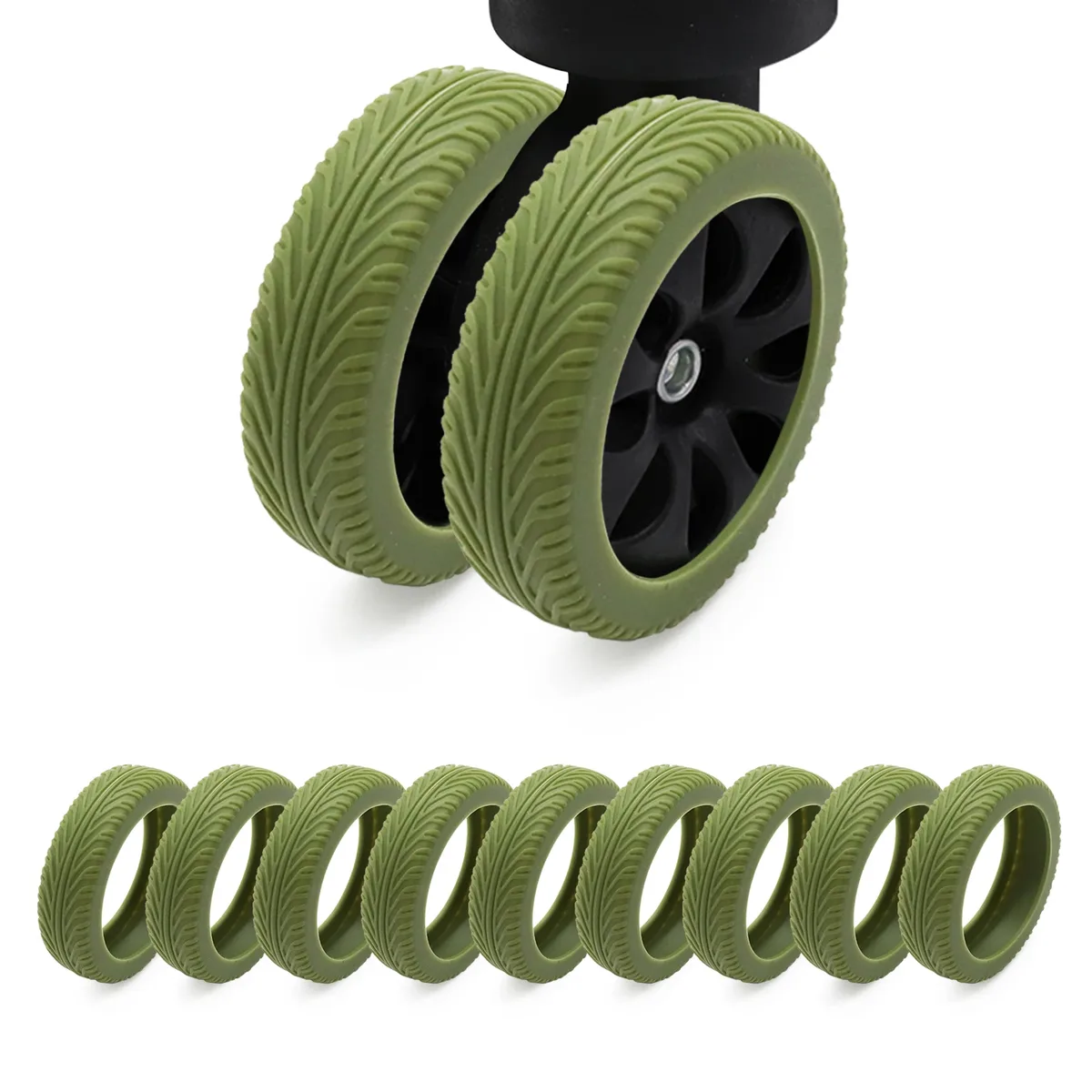 housses de roue de bagage 8 pièces, housse de protection de roue de valise en silicone pour roue rotative de 2 à 2.4 pouces, housse de protection pour bagages à main