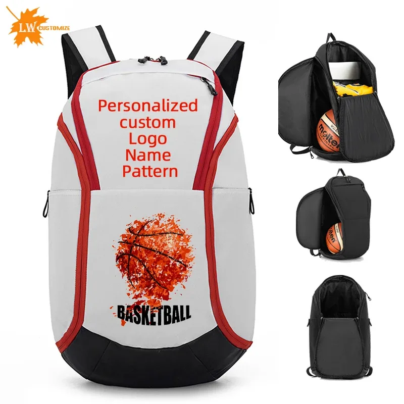 Sac de rangement pour ballons de basketball avec logo personnalisé, séparation sec/humide, vente en gros de sacs à dos pour basketball et football avec impression de nom et motif