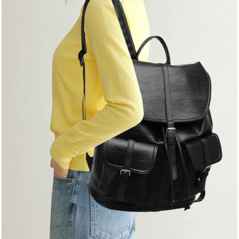 sacs à dos en cuir vintage de haute qualité, grande capacité, adaptés aux magazines a4, pour les trajets quotidiens, les voyages, sac à dos pour filles, sac à dos 3 en 1