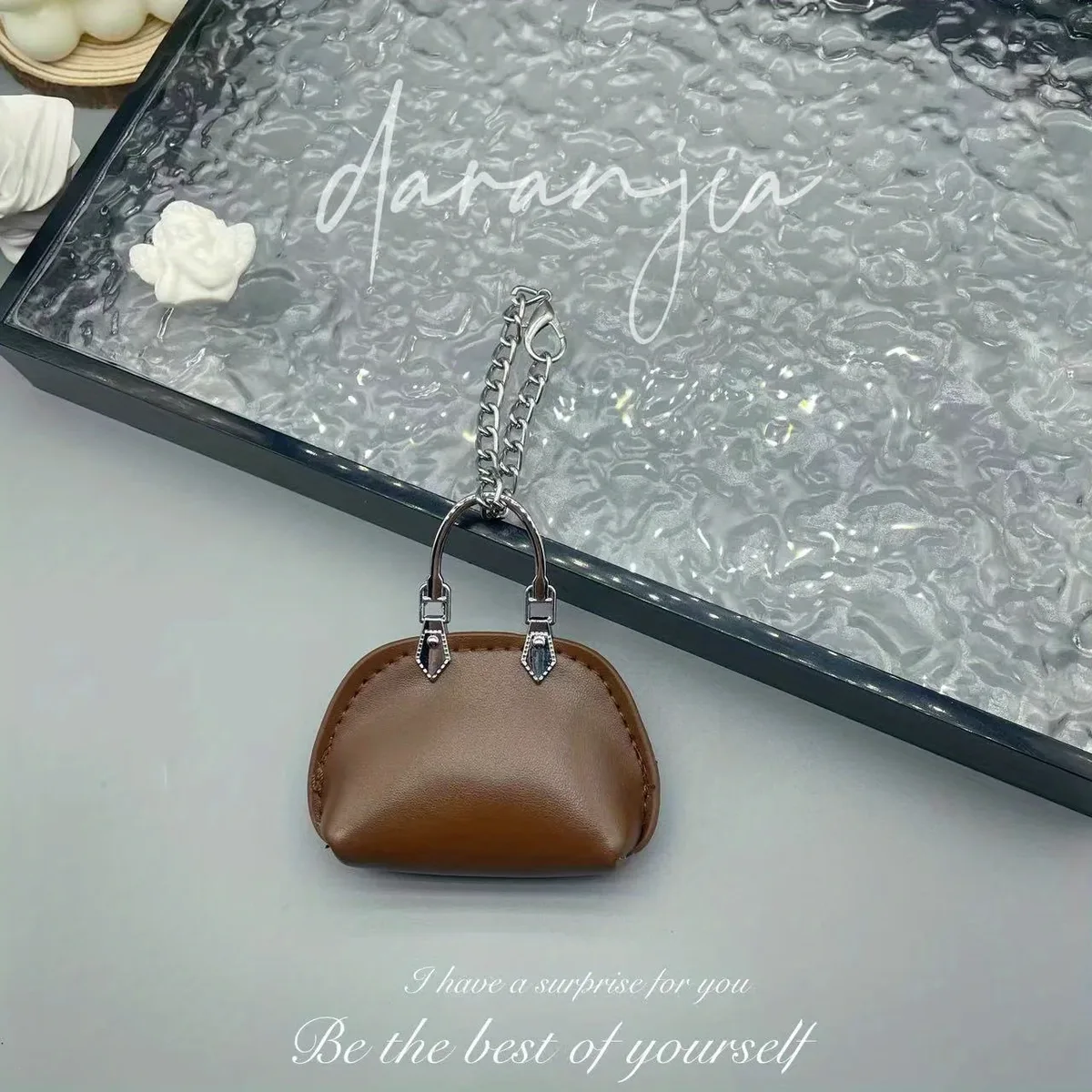 mini petit sac exquis sac pendentif chaîne coquille sac porte-clés sac à bandoulière décoration cadeau créatif bricolage femmes sac accessoire