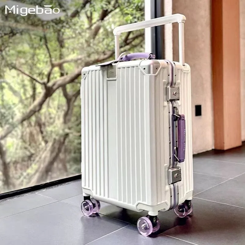 bagage à roue de patinage, valise d'embarquement de 20 pouces, étui de voyage de 24 pouces, boîte de mot de passe premium, boîtier de chariot durable, nouvelle collection 2025