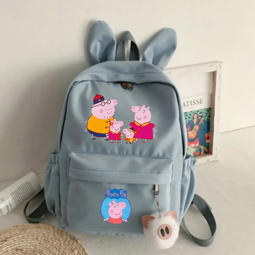 sac à dos grande capacité peppa pig, mignon, polyvalent, pour étudiants, loisirs, voyage, saison de rentrée scolaire