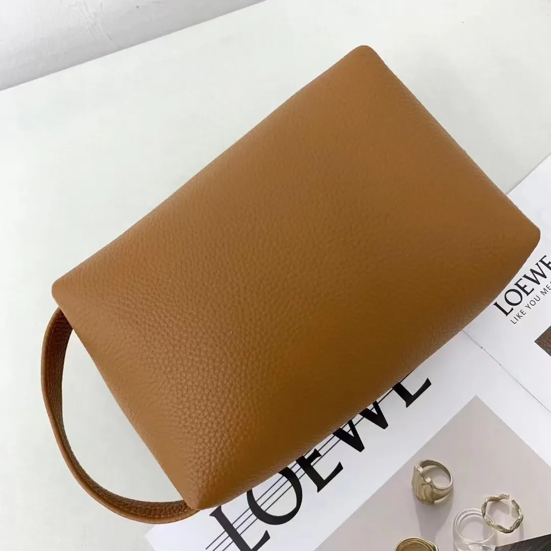 pochette de rangement de maquillage en cuir de vache à grain souple de haute qualité, sac à cosmétiques de sport portable pour poignée de voyage, sac de lavage