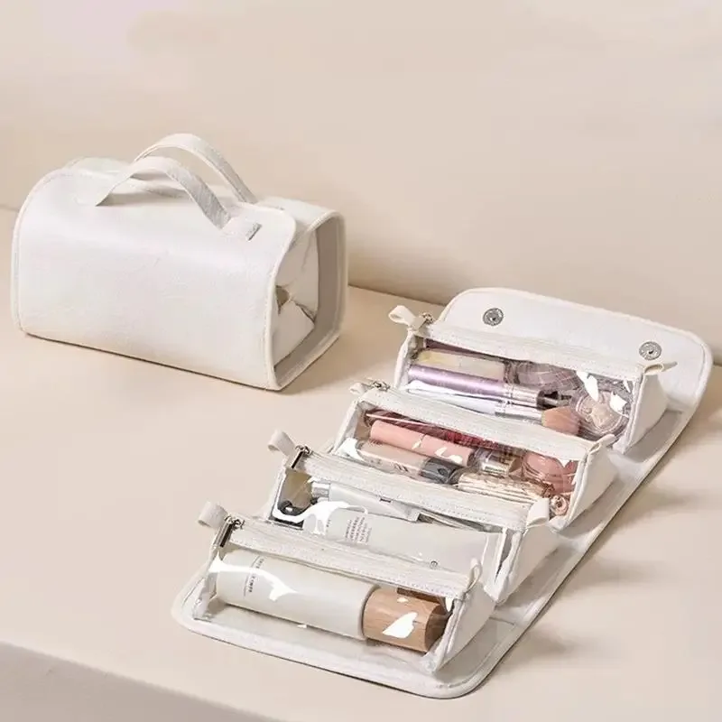 Nouvelle Trousse de Beauté Spacieuse et Amovible ; Sac à Main Portable pour Femmes pour les Voyages et les Activités de Plein Air