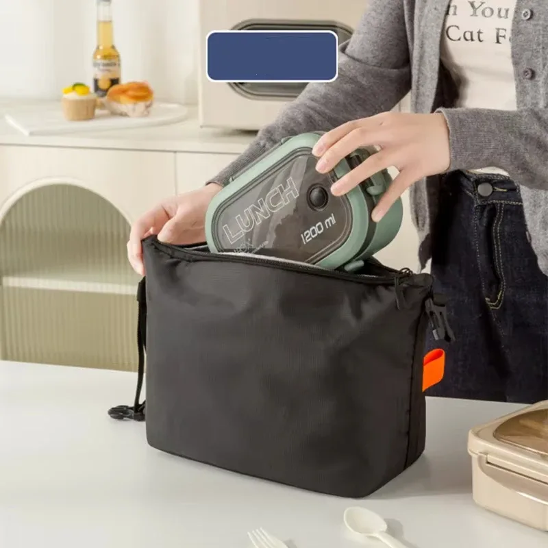 sac isotherme pour déjeuner, sac repas bento isolant en feuille d'aluminium, sac à riz, sac repas portable, sac glacière, sac de rangement alimentaire pour dîner et pique-nique