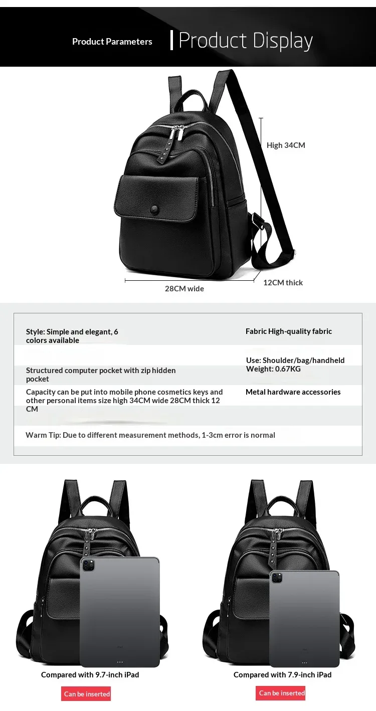 sac à dos pour ordinateur portable pour femmes, sac d'école multipoches pour adolescentes, sac à dos de voyage en plein air de grande capacité
