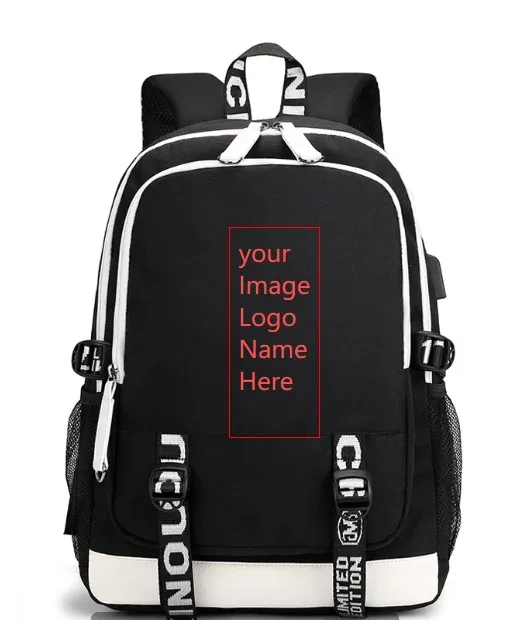 sac à dos personnalisé avec logo imprimé personnel, bricolage, avec votre conception pour la personnalisation, sacs à dos personnalisés pour enfants, sacs à bandoulière personnalisés