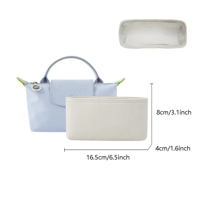 longchamp-mini sac de rangement, doublure en feutre, sac à main en glouton, insertion de sac à main, nouveau