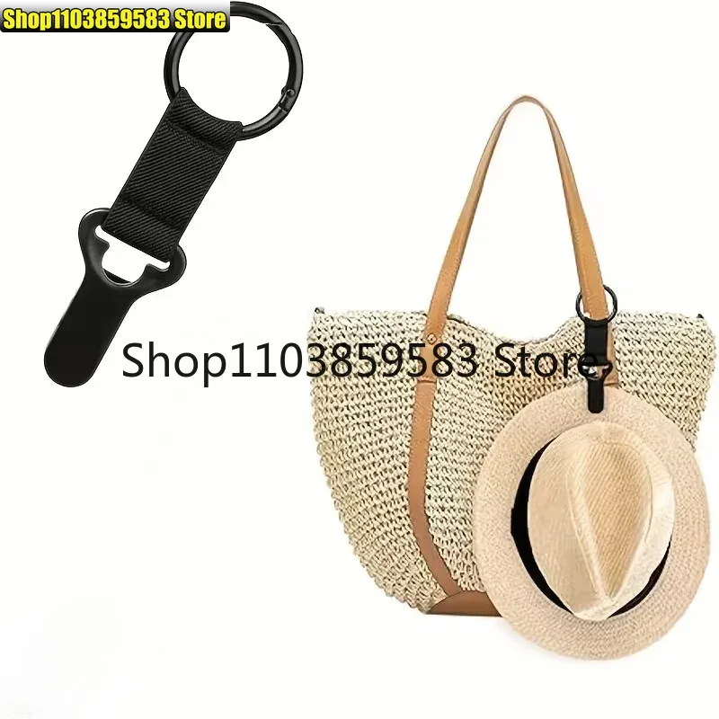 clip de voyage portable multifonctionnel pour chapeau, support mains libres à clipser sur les chapeaux, crochet anti-perte pour accrocher les chapeaux sur un sac de voyage