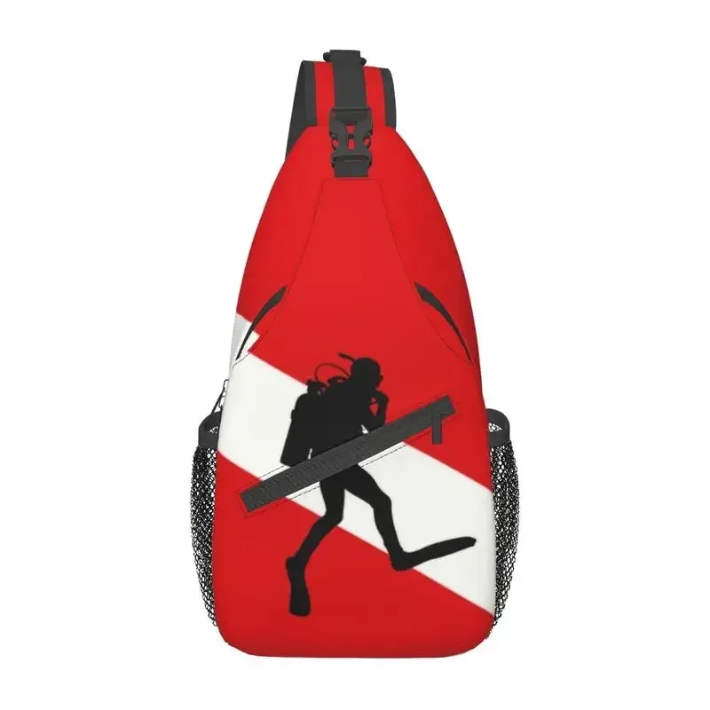 sensation de plongée sous-marine bubble sling crossbody backpack pour homme, sac de poitrine personnalisé initié par le plongeur, voyage, randonnée, sac à dos