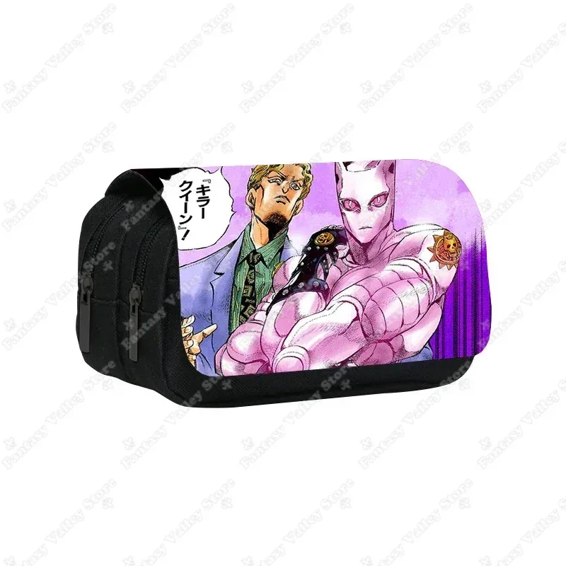 trousse à cosmétiques kujo kira yoshikage pour femmes, trousse à crayons, boîte à crayons scolaire, anime jojo ives arre adventure, killer calls een