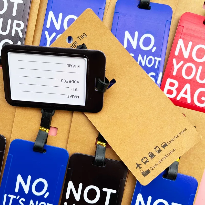 "ce n'est pas vous!" "étiquettes à bagages de voyage, id de valise, porte-adresse, étiquettes d'embarquement à bagages, étiquette portable