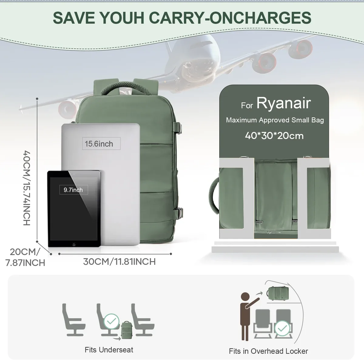 sac à dos ryanair 40x30x20, sac de cabine, sac à dos de voyage pour hommes et femmes, bagage à main, sac à dos