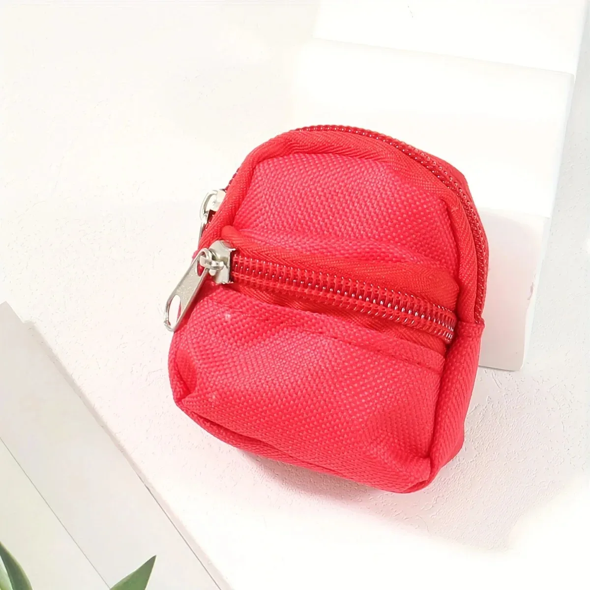mini sac à dos porte-monnaie porte-clés avec deux poches zippées, pochette de rangement fonctionnelle pour petits essentiels, joli accessoire de sac pour le quotidien