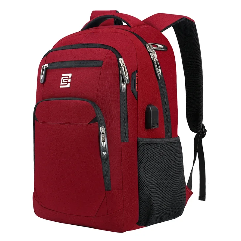 sac à dos pour ordinateur portable avec port de chargement usb, antivol, mince, durable, voyage d'affaires, sac d'école universitaire, femmes et hommes, 15.6 pouces, 17 pouces